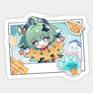 Honkai Star Rail Chibi Huohuo Talismans Sticker